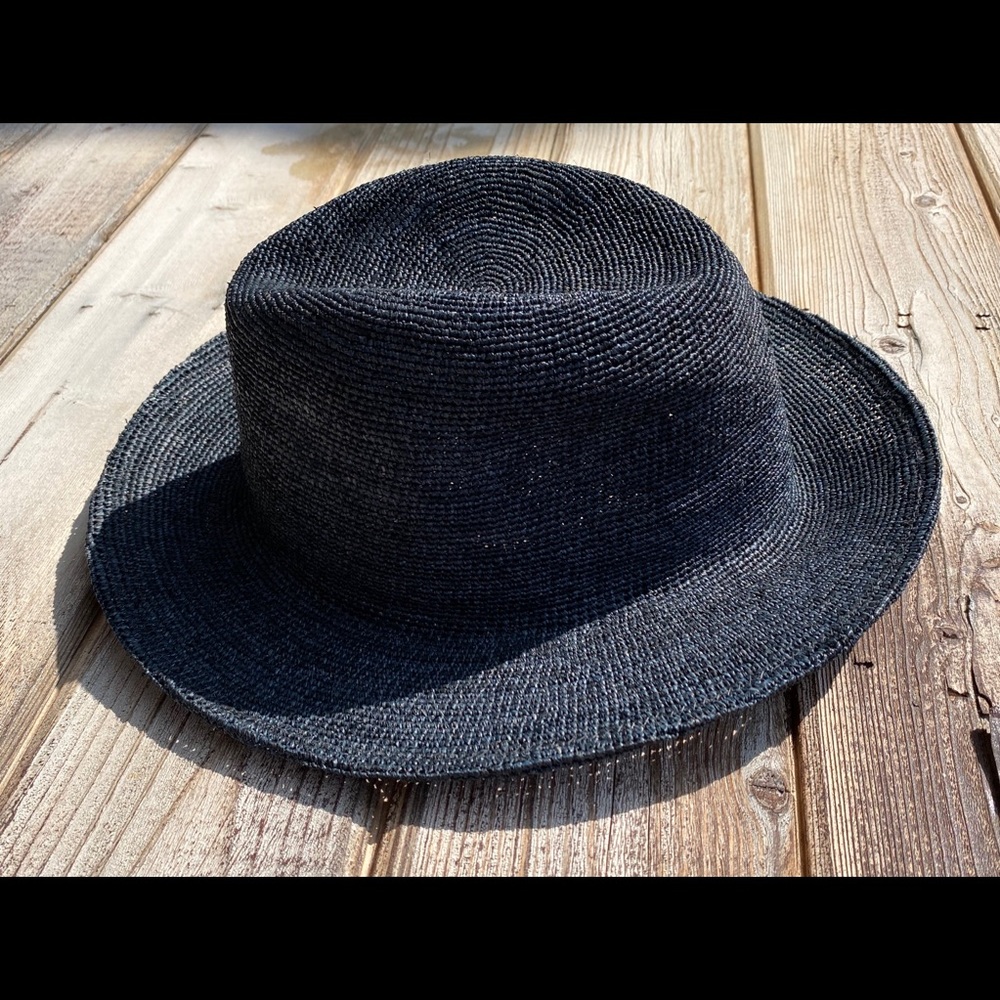 Wyeth Black Bailey Fedora  Packable Adjustable
